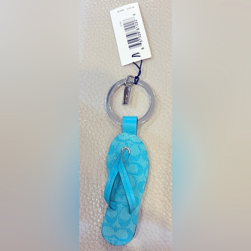 Vintage Coach Signature Logo #1677 Thong Sandal Keychain